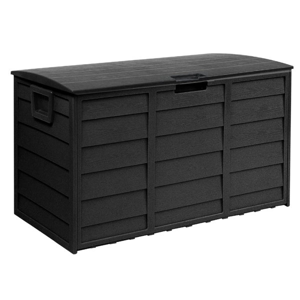 SUNCROWN Deck Box 75 Gallons Water Resistant Resin Lockable Deck Box